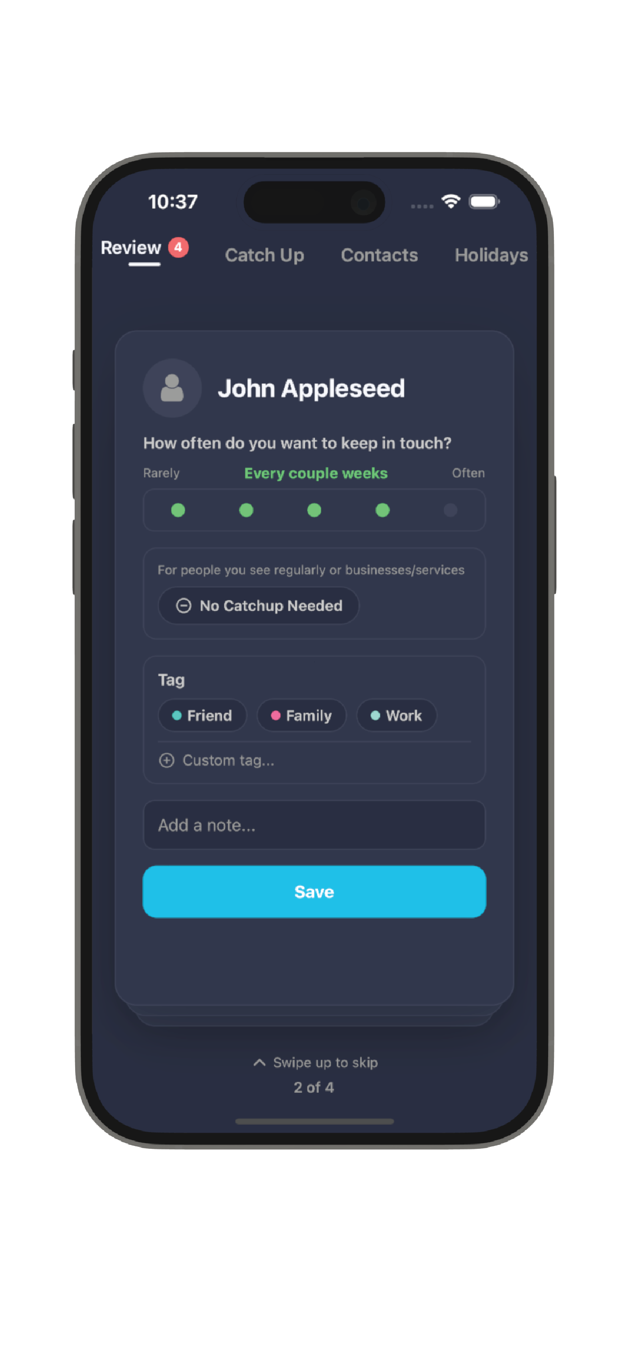 Every So review screen